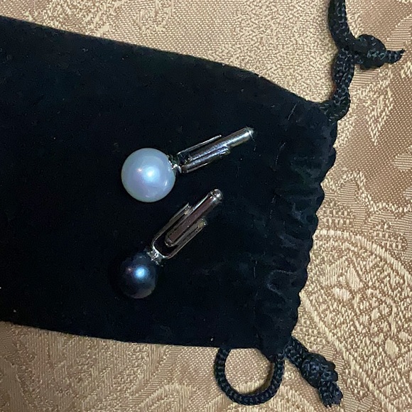 Men’s pearl cufflinks - Picture 1 of 6